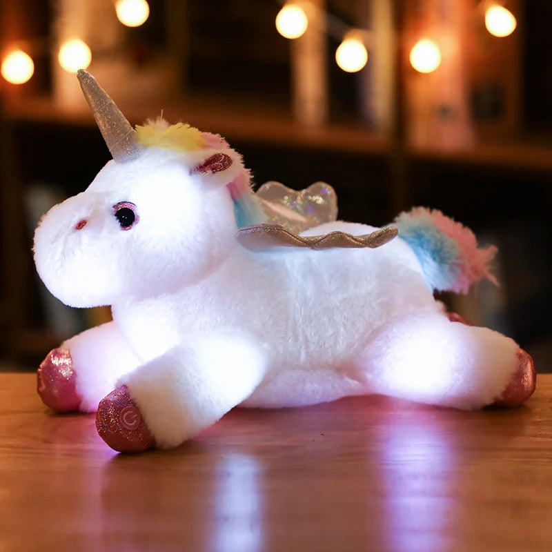 Oreiller Licorne Lumineux LED 38cm