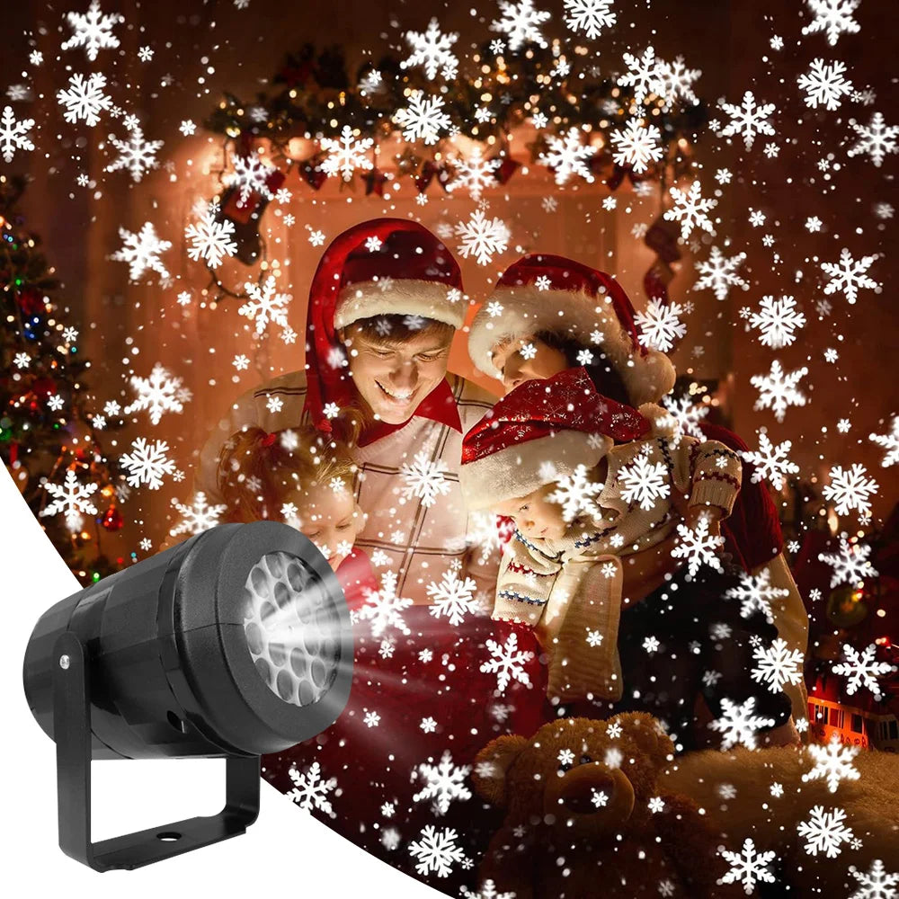 Projecteur Flocons Neige LED - Décoration Noël Extérieur