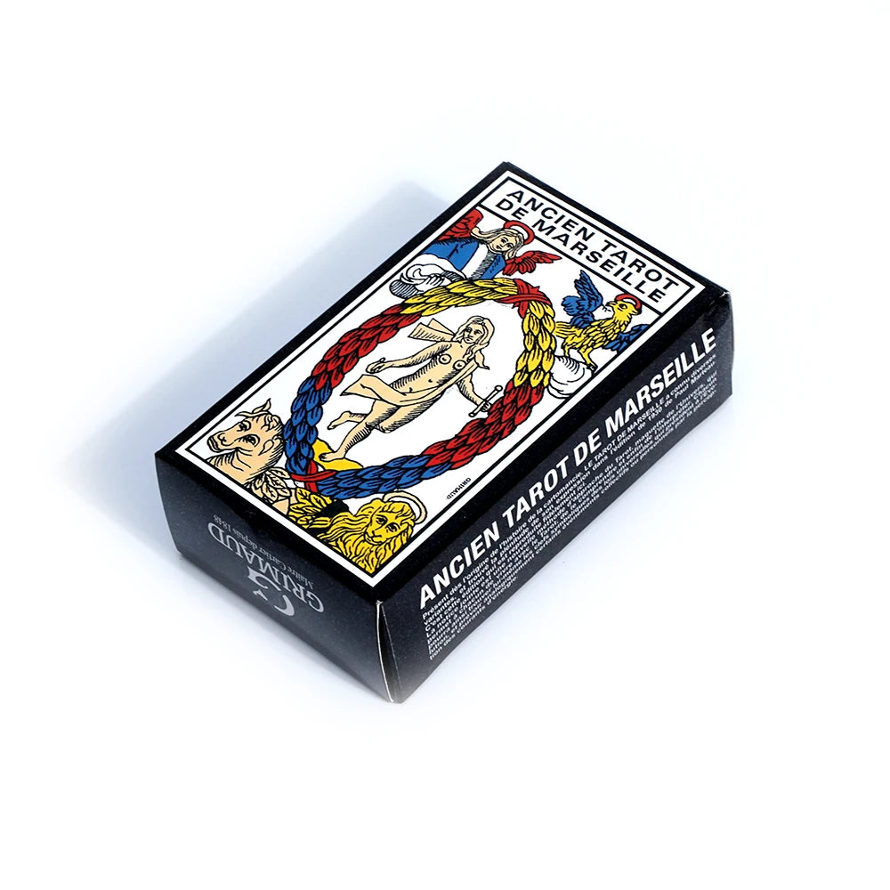 Tarot de Marseille Ancien – Jeu divinatoire français avec 78 cartes illustrées