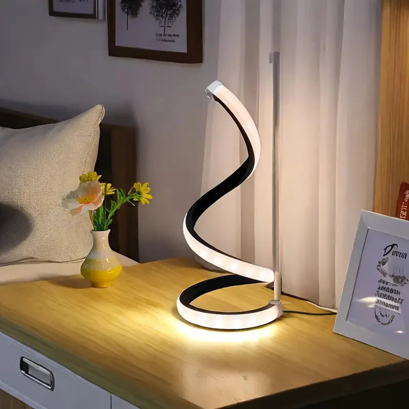 Lampe Bureau Spirale USB - Éclairage Tricolore Sans Fil