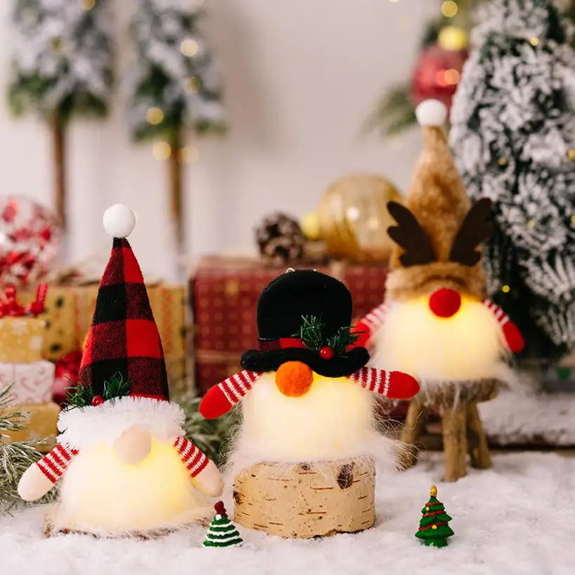 Poupée Gnome LED Sécurisée Enfant - Peluche Lumineuse Noël