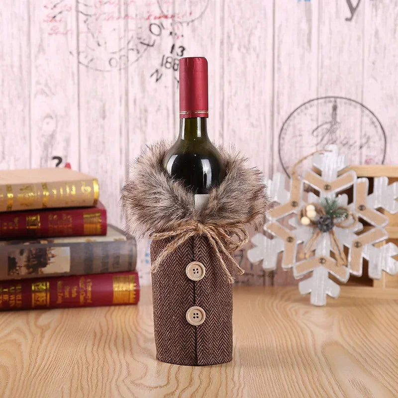 Couverture Bouteille Vin Noël 2025 - Votre Habillage Magique Festif