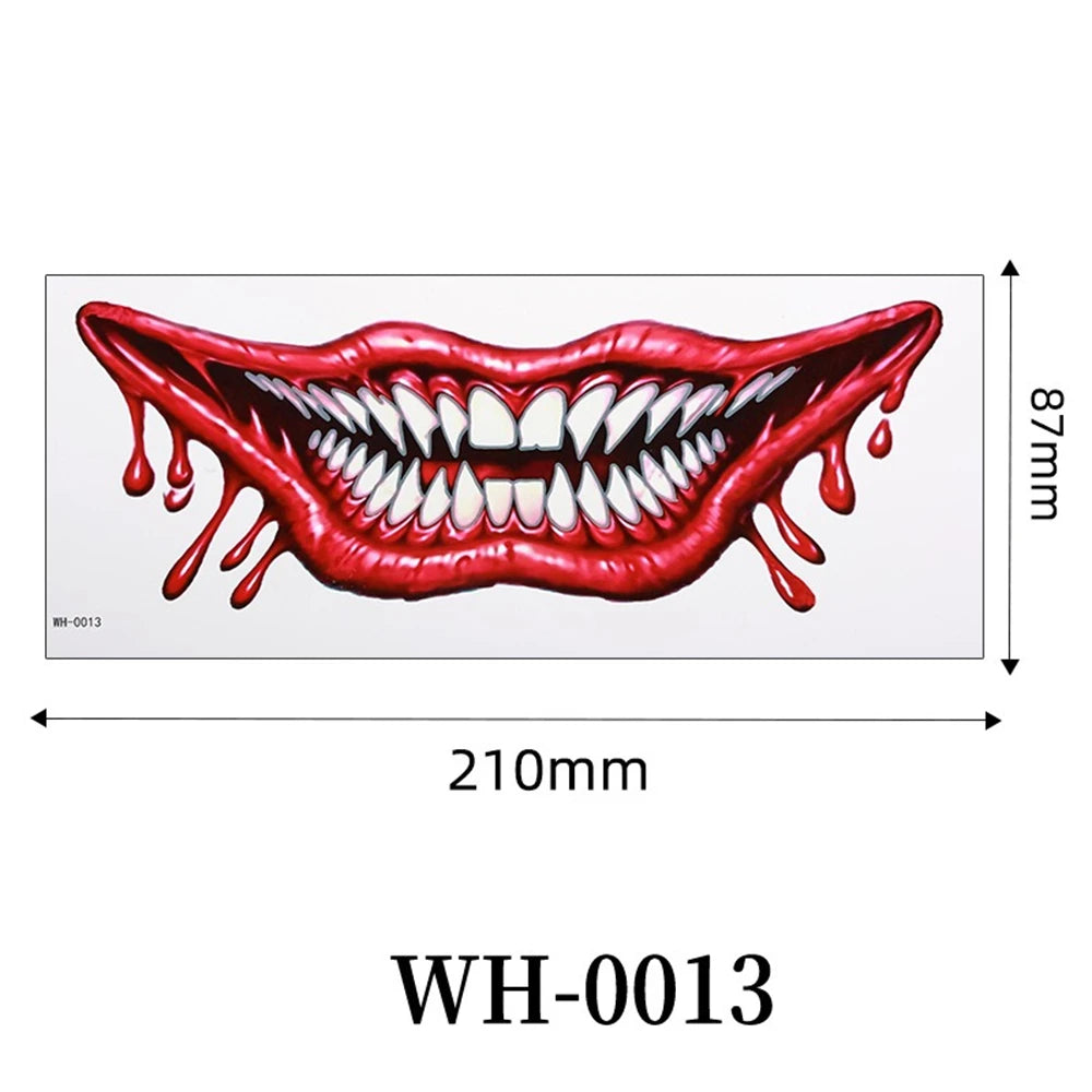 Faux Tatouages 3D Halloween - Autocollants Temporaires Effrayants