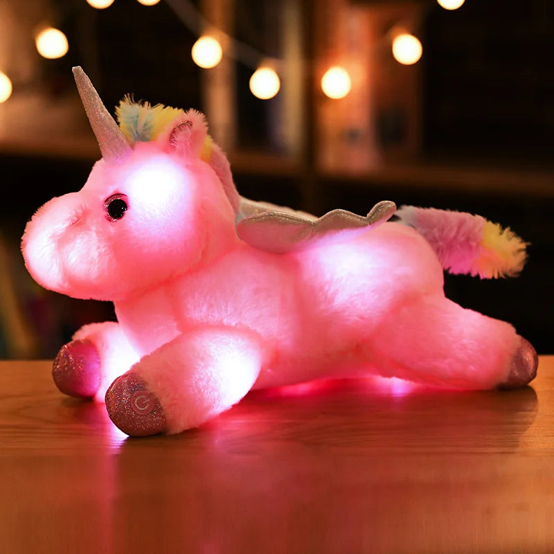 Oreiller Licorne Lumineux LED 38cm