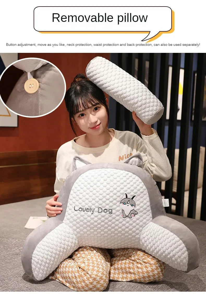 Coussin de Chevet à Pois Glacés - Grand Dossier Confort & Style