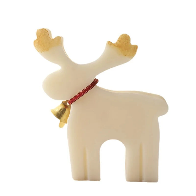 Bougie Cerf Noël Parfumée - Décoration Festive Aromathérapie