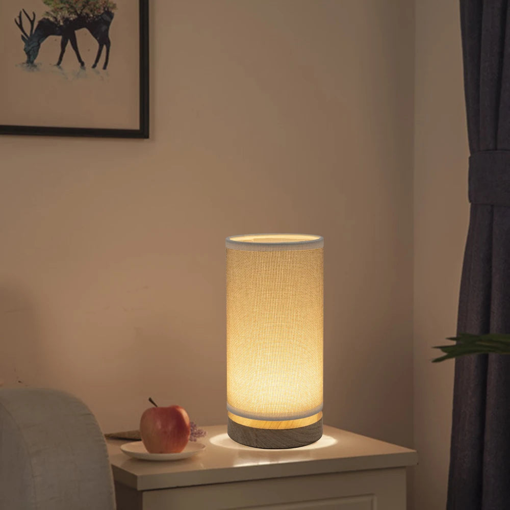 Lampe de Chevet LED Tissu Art - Design Moderne Européen & Créatif
