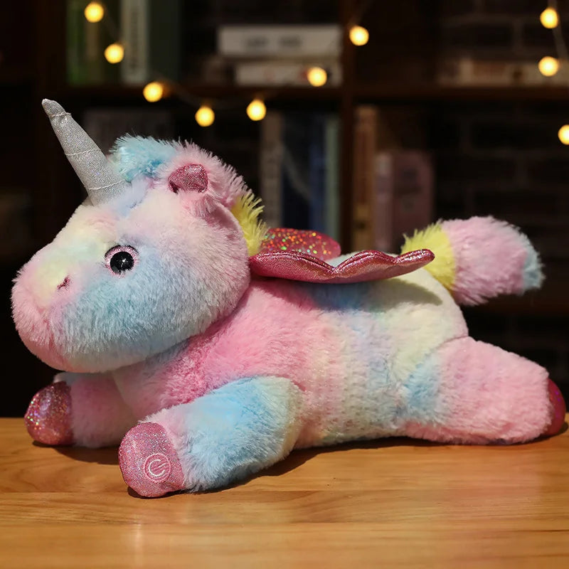 Oreiller Licorne Lumineux LED 38cm