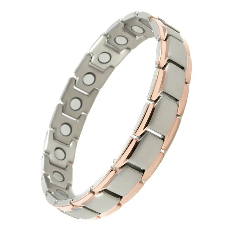 Bracelet Magnétique Titane Acier - Votre Armure Thérapeutique Masculine