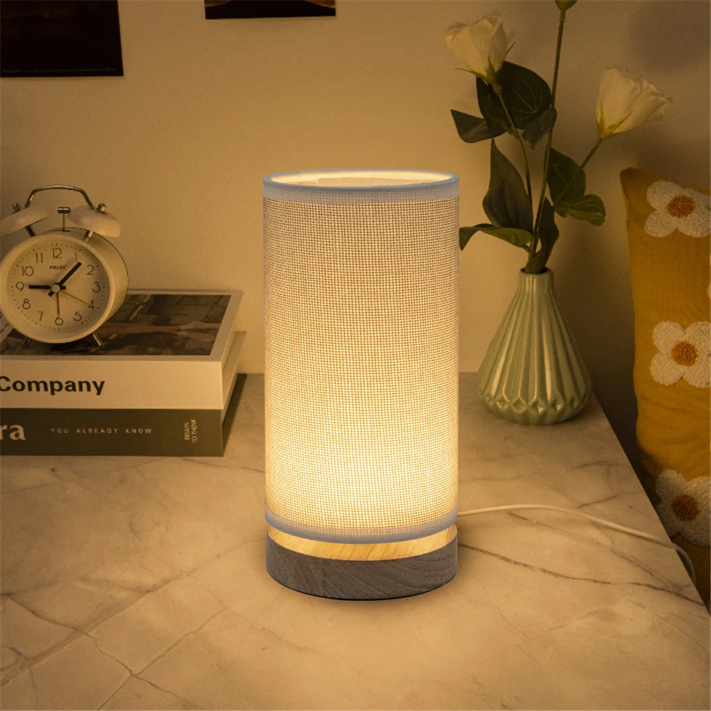 Lampe de Chevet LED Tissu Art - Design Moderne Européen & Créatif