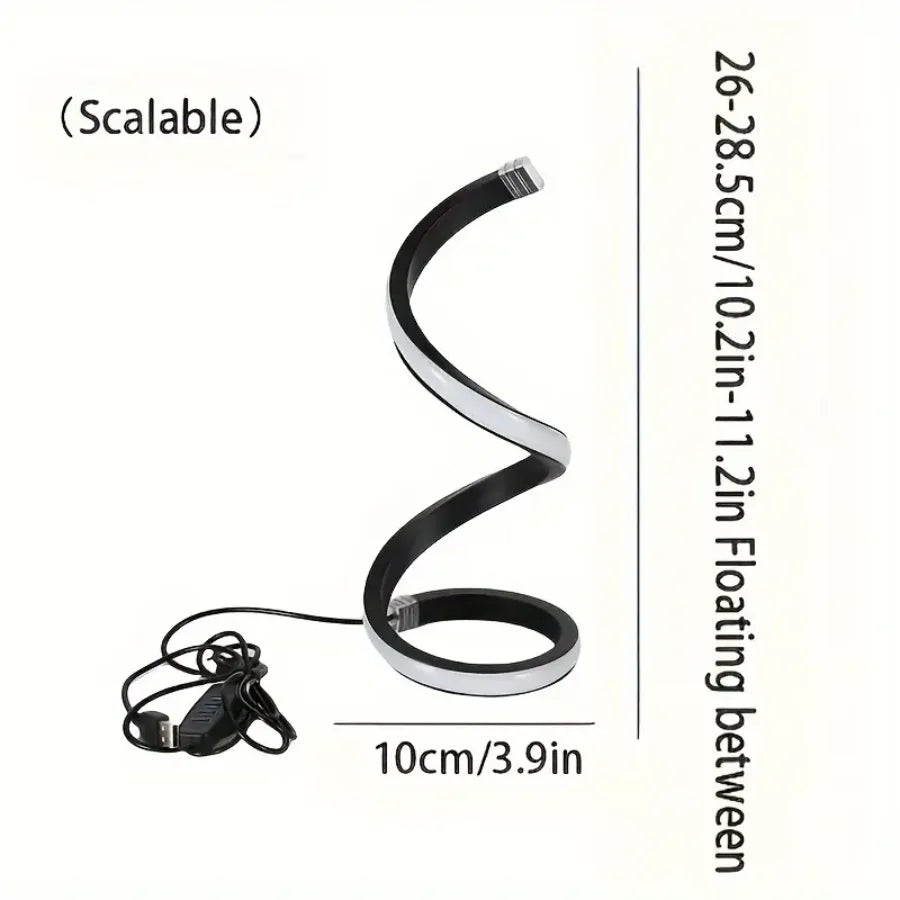 Lampe Bureau Spirale USB - Éclairage Tricolore Sans Fil