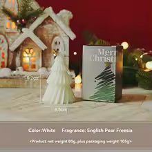 Bougie Parfumée Sapin de Noël – Cire Naturelle 105 g