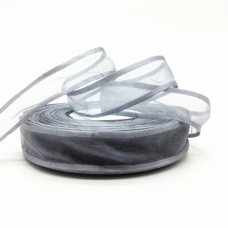 Ruban Organza Rouge Sécurisé - 5 Yards Décoration Noël Mariage