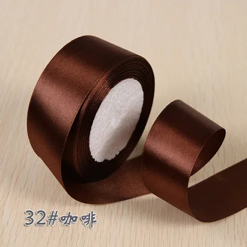 Ruban Satin Soie Sécurisé - 25 Yards Décoration Noël Mariage