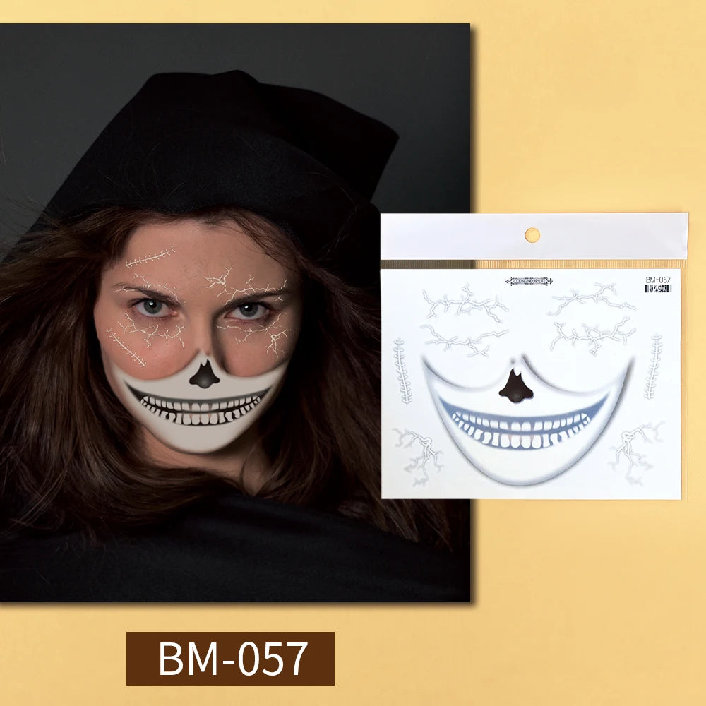 Faux Tatouages Cicatrices Halloween - Autocollants Temporaires Réalistes