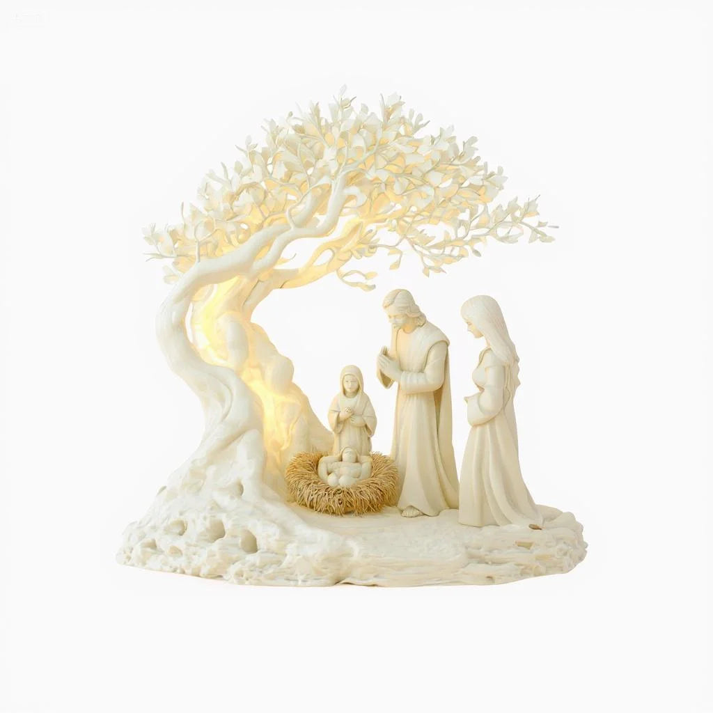 Statue Jésus Arbre de Vie Sécurisée - Décoration Bureau Familiale