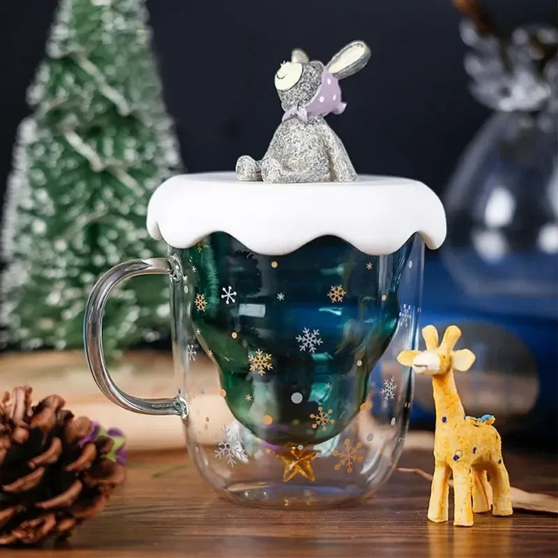 Tasse Verre Double Paroi Sapin Noël - Votre Cocon Magique Festif