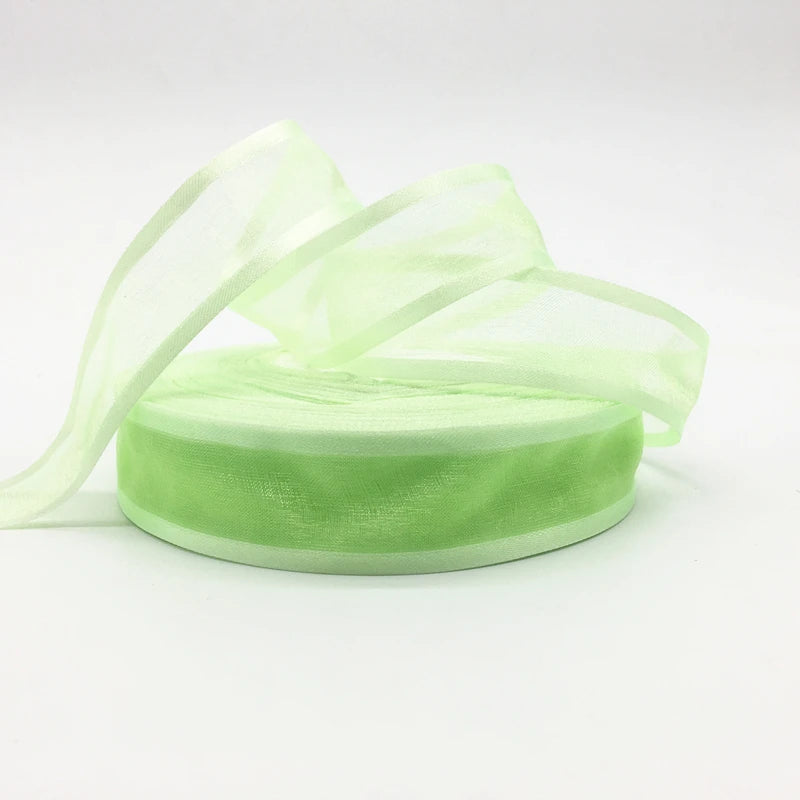 Ruban Organza Rouge Sécurisé - 5 Yards Décoration Noël Mariage