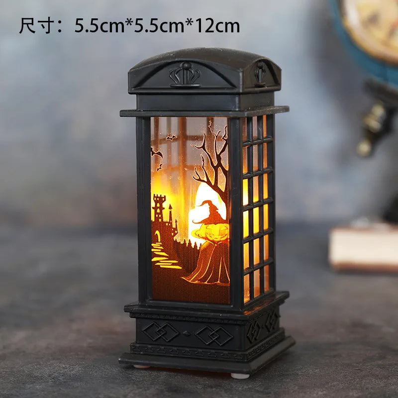 Lampe LED Halloween Sécurisée - Château Citrouille Décoratif