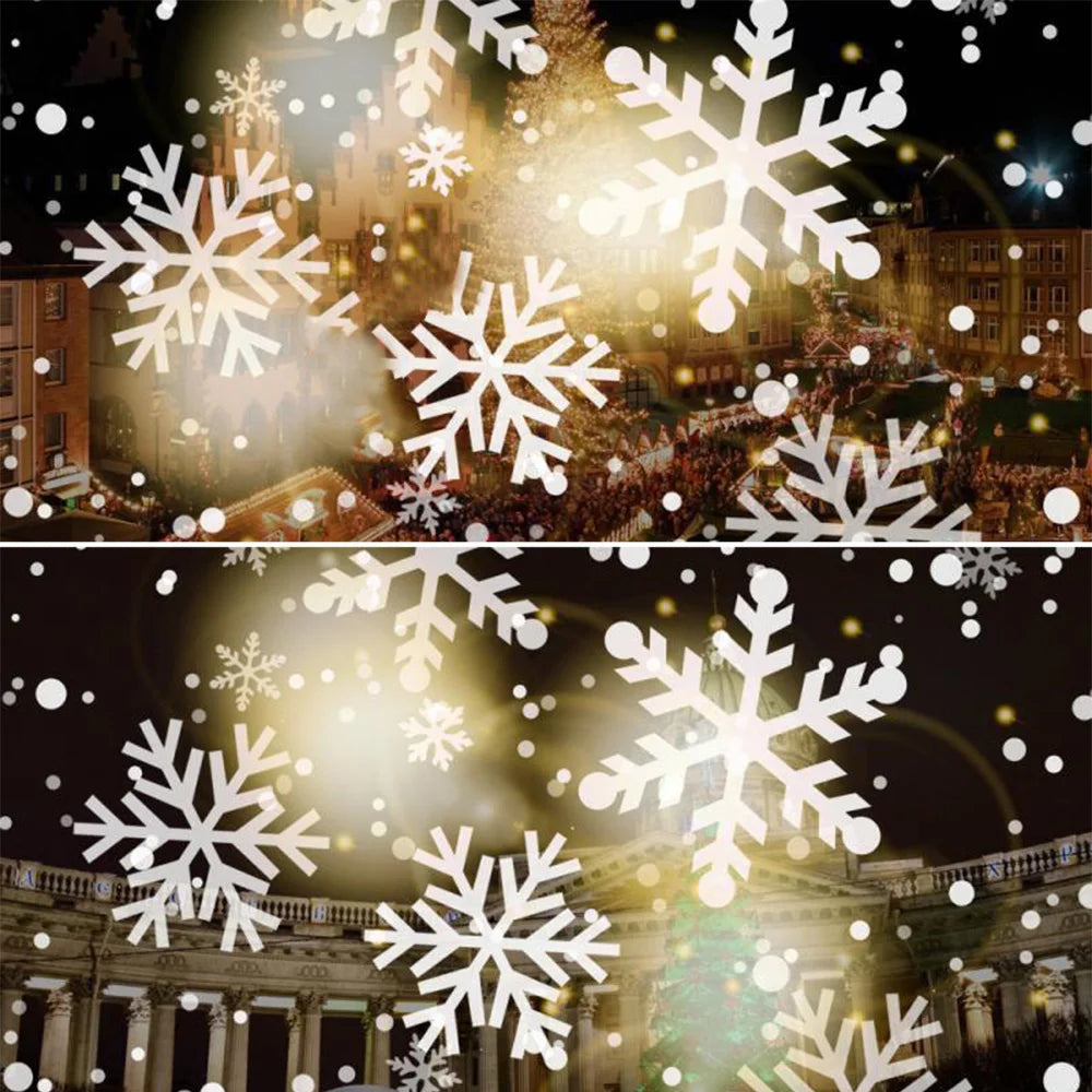 Projecteur Flocons Neige LED - Décoration Noël Extérieur