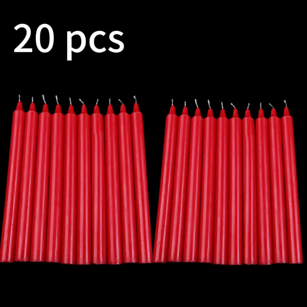 Mini Bougies Coniques Non Parfumées - Set 10/20 Pièces Mariage Noël