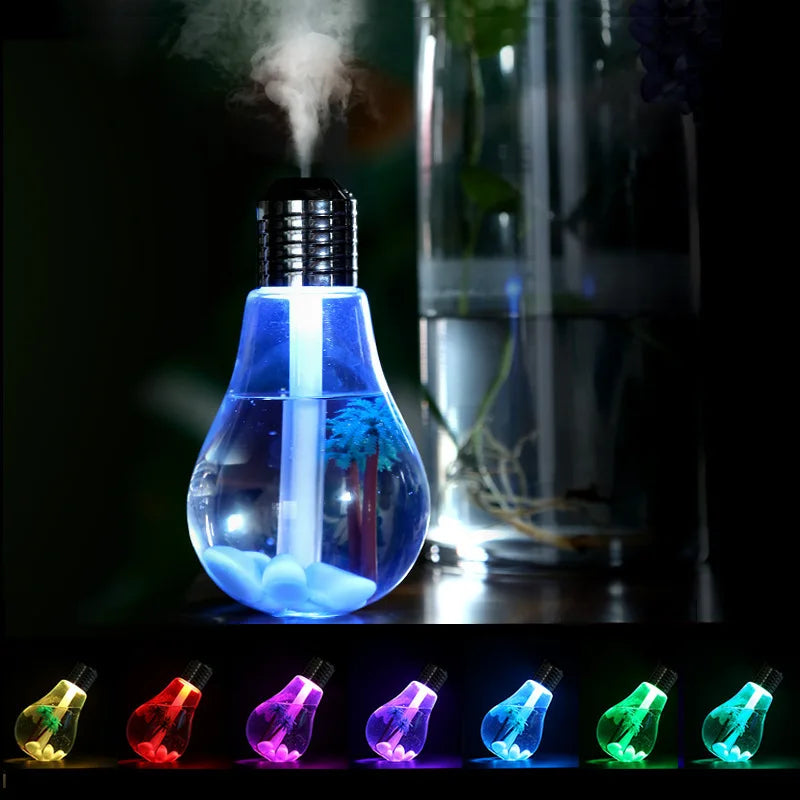 Humidificateur USB 400ml LED 7 Couleurs - Votre Bureau Magique Arc-en-Ciel
