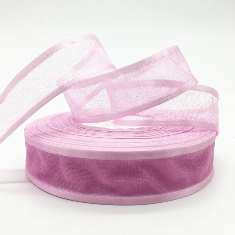 Ruban Organza Rouge Sécurisé - 5 Yards Décoration Noël Mariage