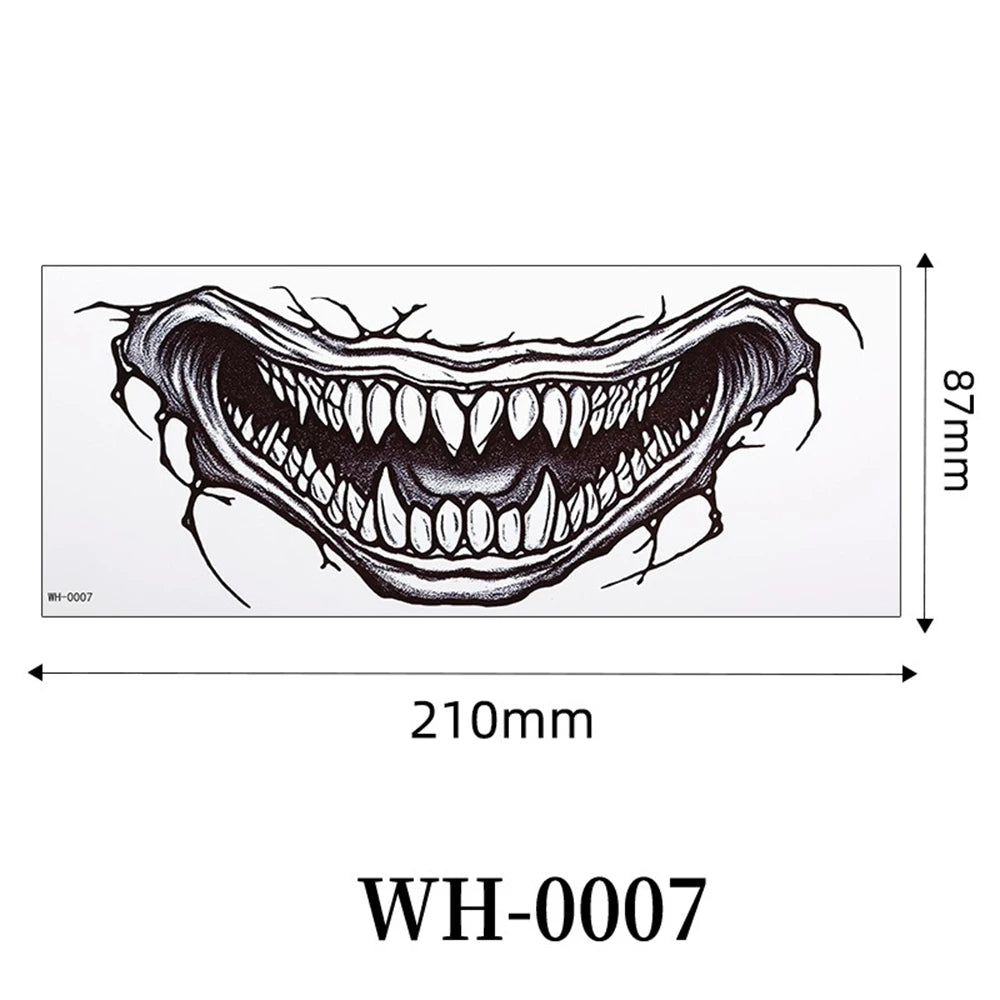 Faux Tatouages 3D Halloween - Autocollants Temporaires Effrayants
