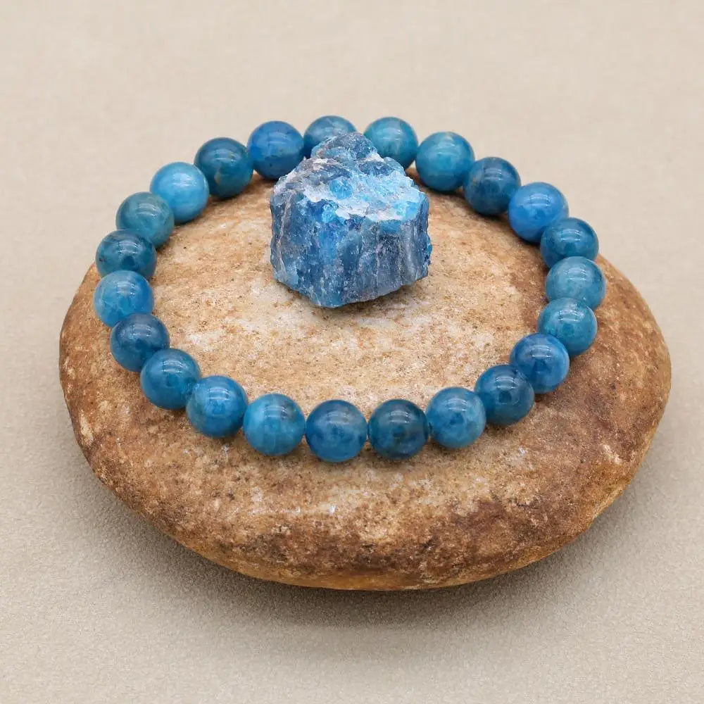 Bracelet Apatite Pierre Naturelle 8mm - Lithothérapie Unisexe