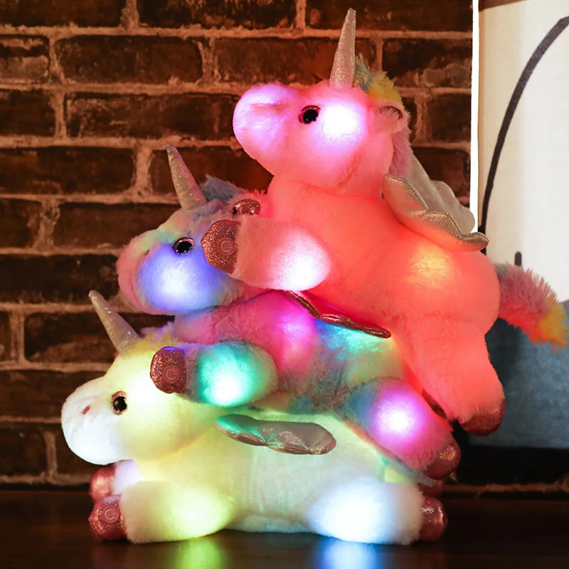 Oreiller Licorne Lumineux LED 38cm