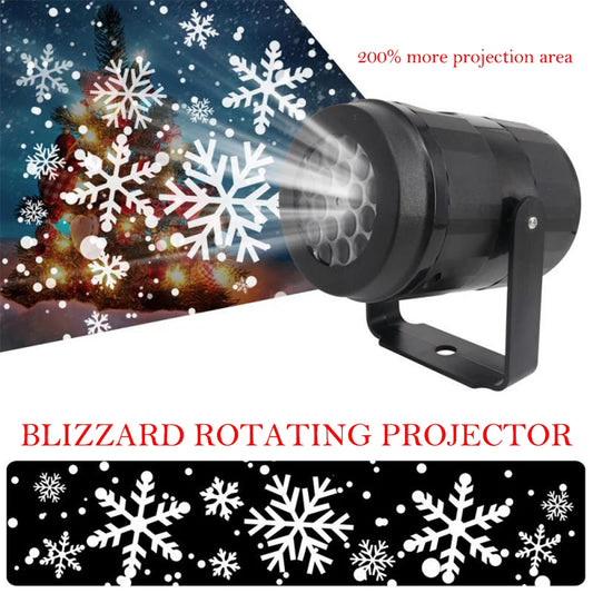 Projecteur Flocons Neige LED - Décoration Noël Extérieur