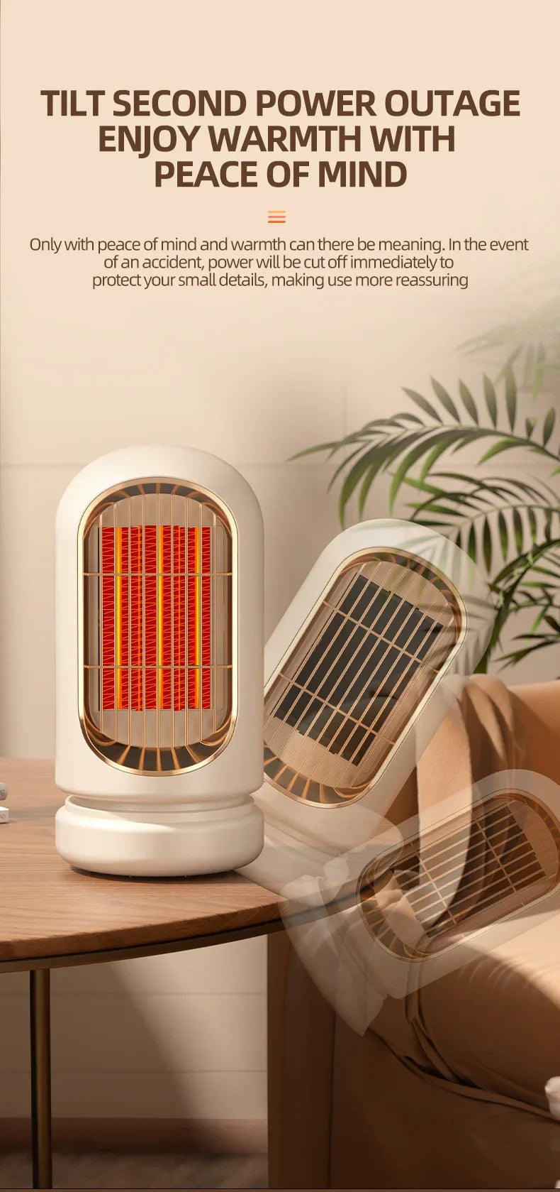Radiateur d'Appoint Électrique - Chauffage Portable Efficace