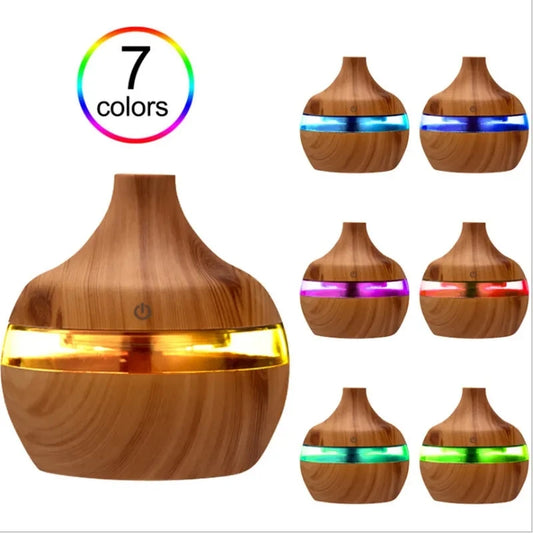 Humidificateur Ultrasonique 300ml Bois - Votre Temple Naturel d'Aromathérapie