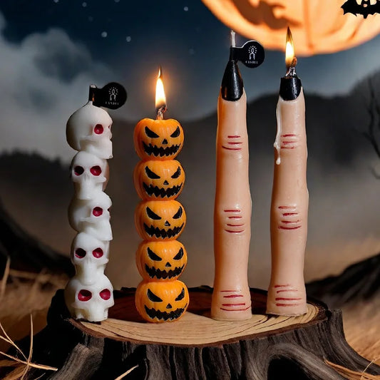 Bougie Halloween Crâne 3D Parfumée - Créez l'Ambiance la Plus Terrifiante