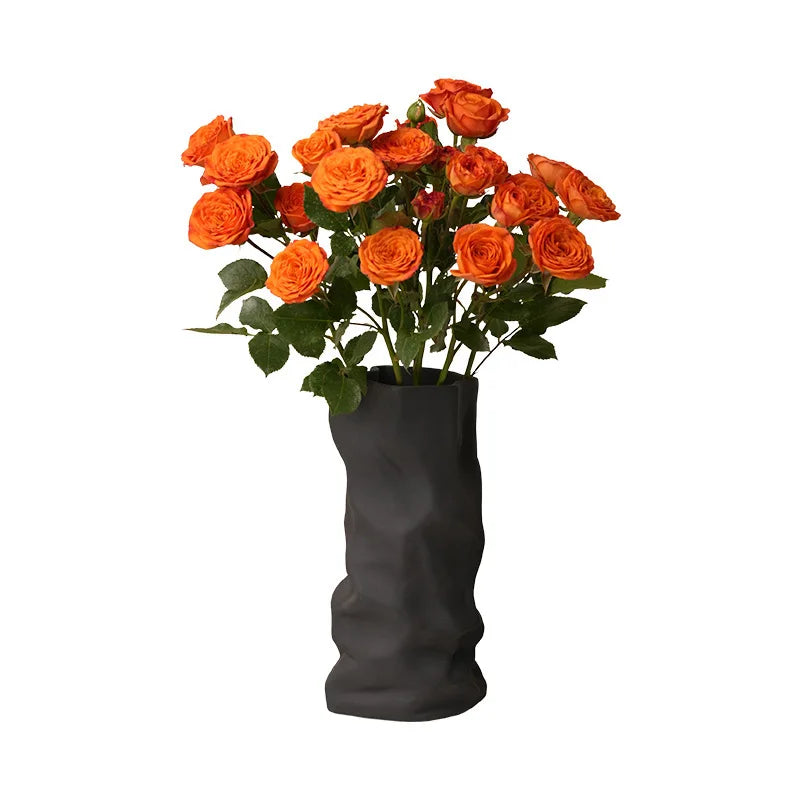 Vase Froissé Céramique - Votre Sculpture Moderne Enchantée