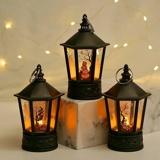 Lanterne LED Halloween - Citrouille & Fantôme Déco