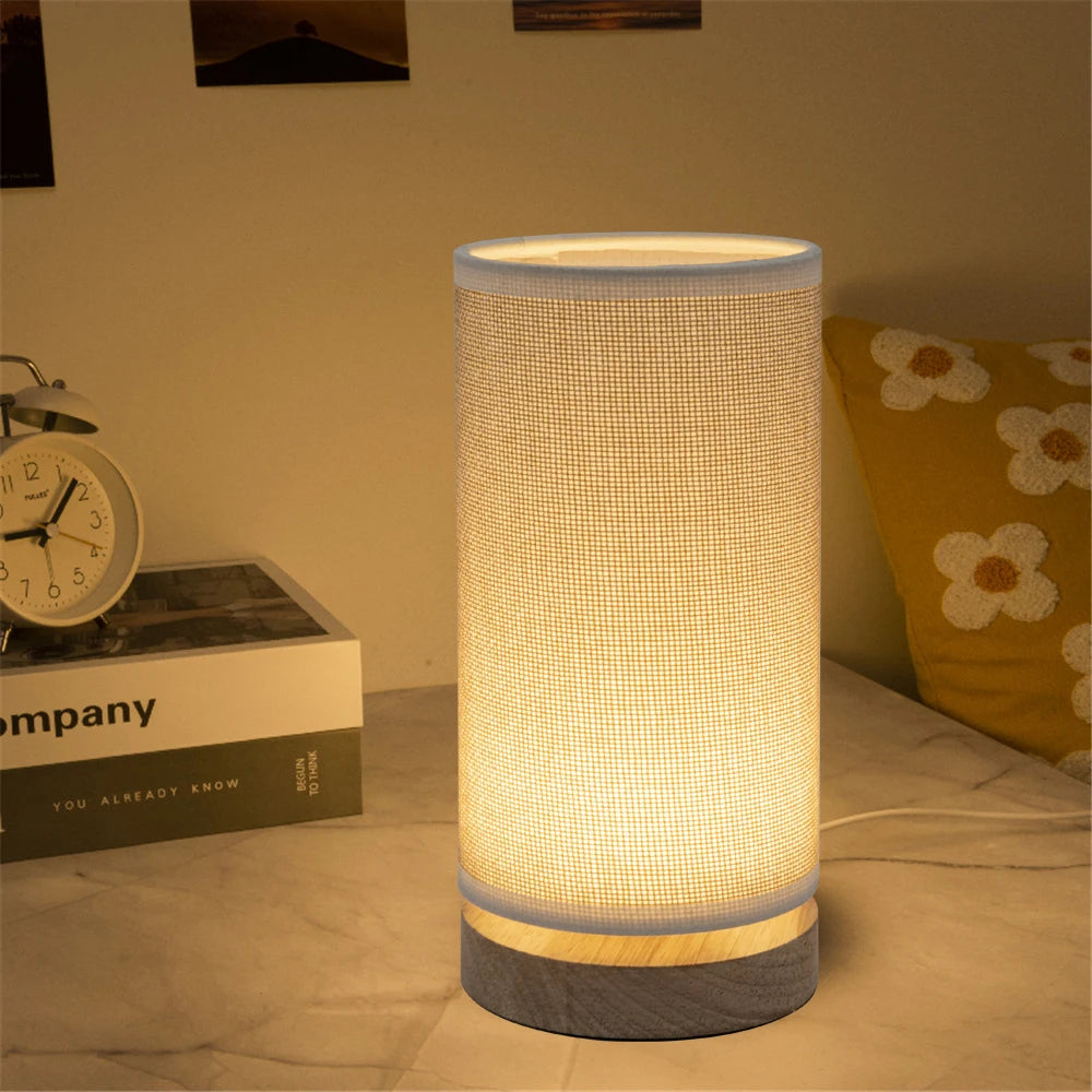 Lampe de Chevet LED Tissu Art - Design Moderne Européen & Créatif