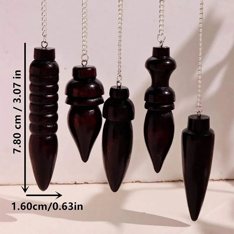 Pendule spirituel en bois égyptien – Radiesthésie, méditation et divination avec témoin intégré