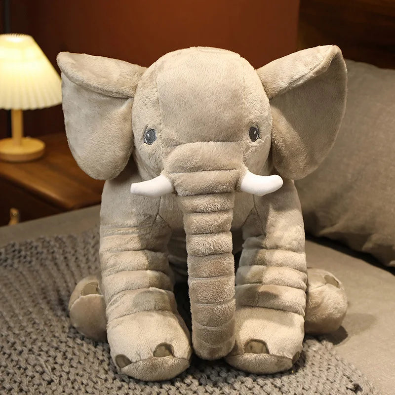 Éléphant Géant Peluche 60cm - Oreiller Câlin XXL Enfant