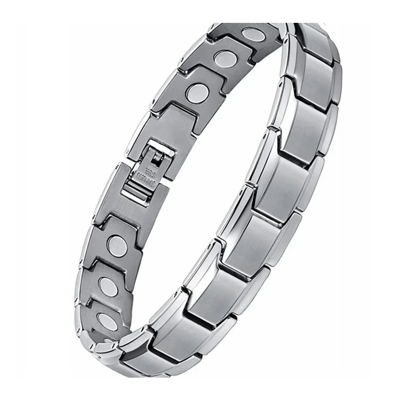 Bracelet Magnétique Titane Acier - Votre Armure Thérapeutique Masculine