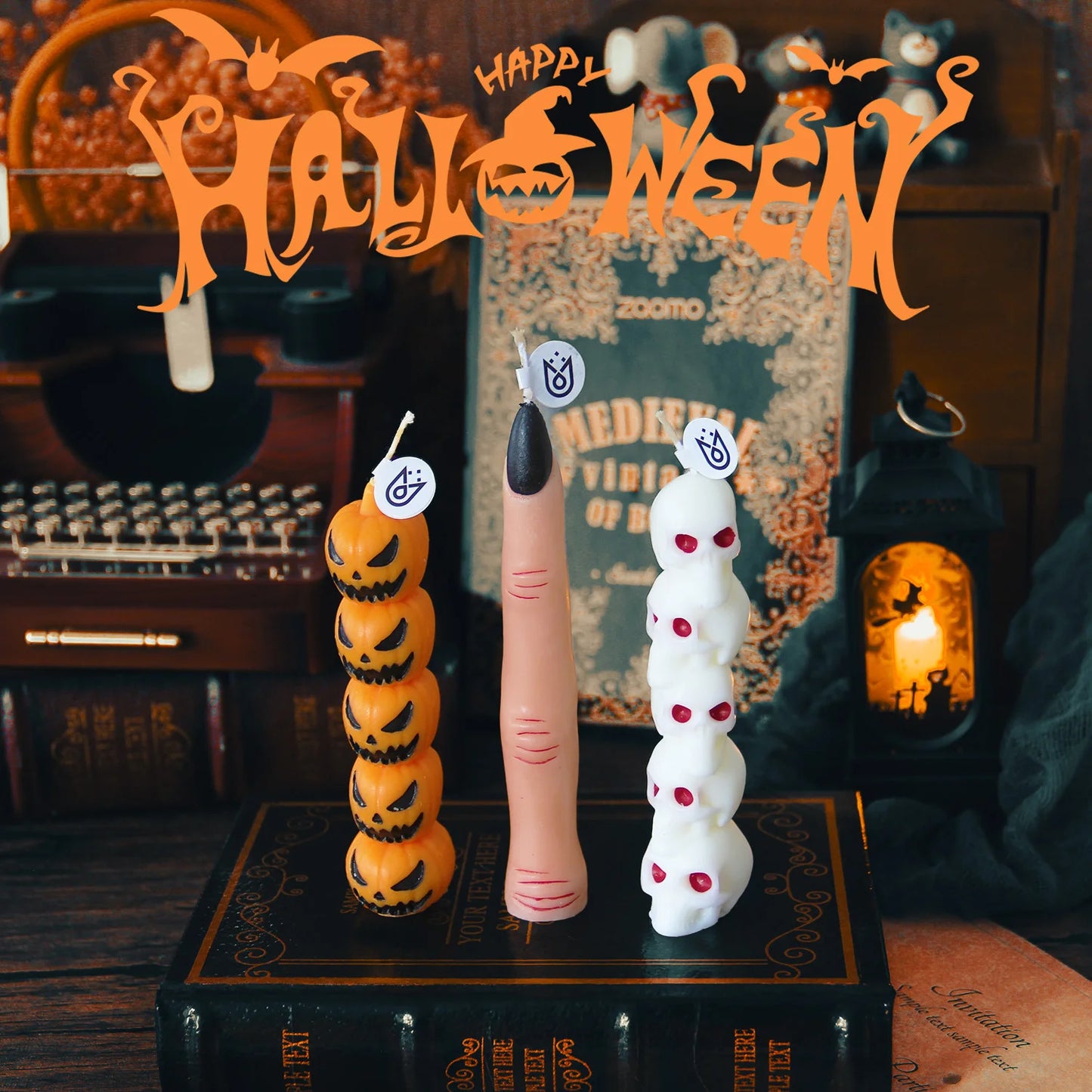 Bougie Halloween Crâne 3D Parfumée - Créez l'Ambiance la Plus Terrifiante