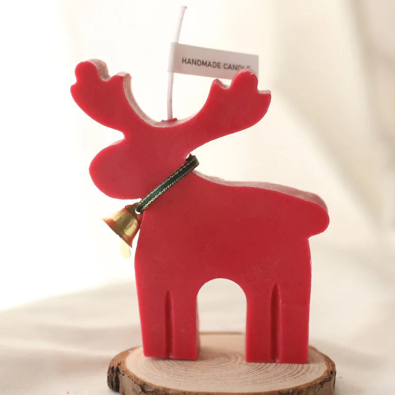 Bougie Cerf Noël Parfumée - Décoration Festive Aromathérapie