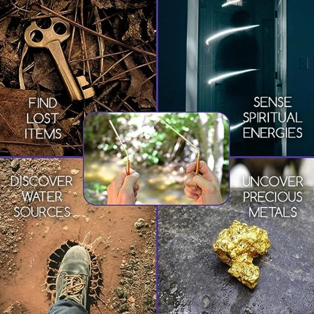 Tiges de radiesthésie en cuivre pur 99.9%– Équipement de chasse fantôme 2 pièces