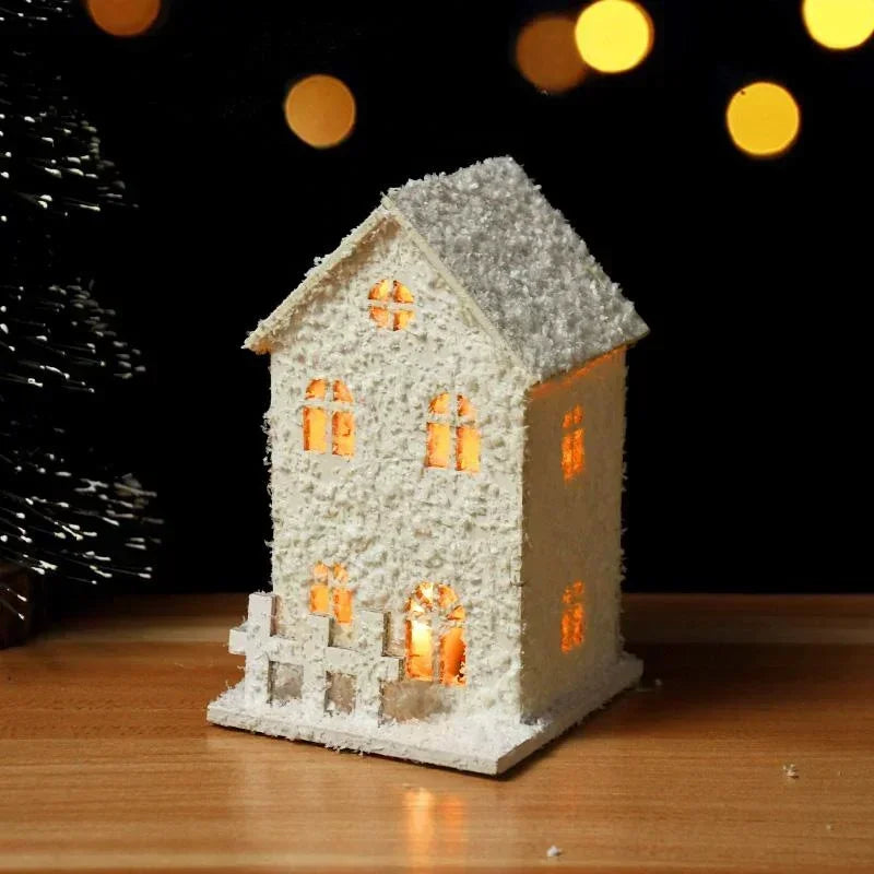 Maison de Noël LED en Bois - Votre Village Magique Lumineux