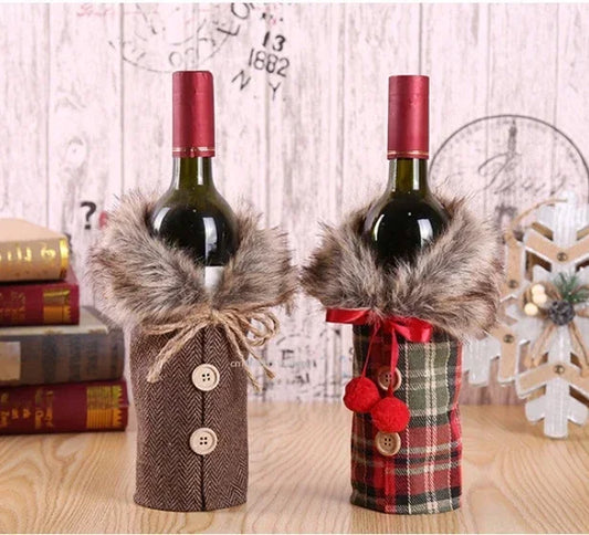 Couverture Bouteille Vin Noël 2025 - Votre Habillage Magique Festif