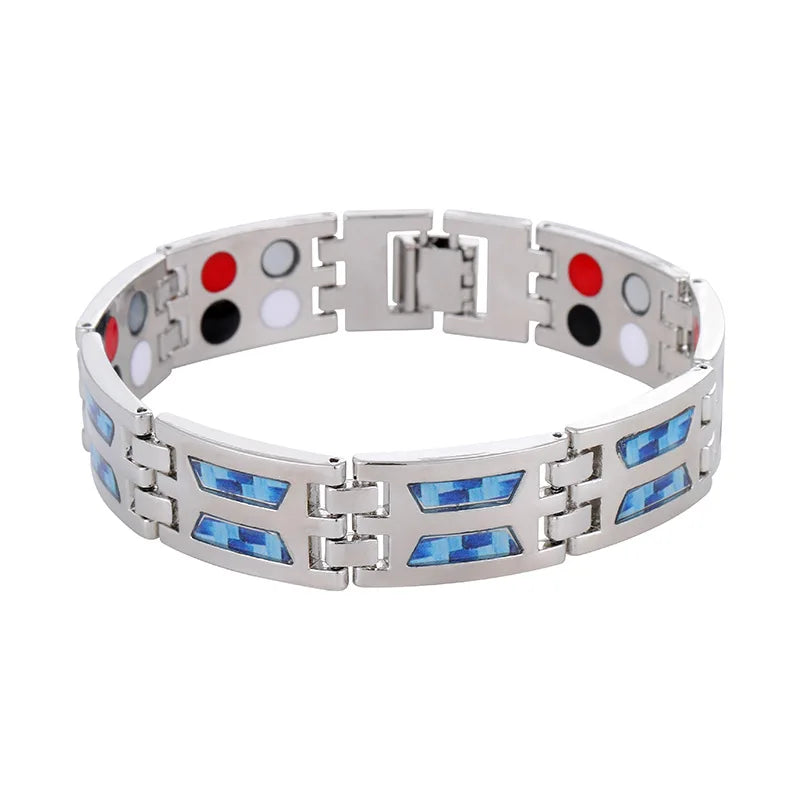 Bracelet Magnétique Titane Acier - Votre Armure Thérapeutique Masculine