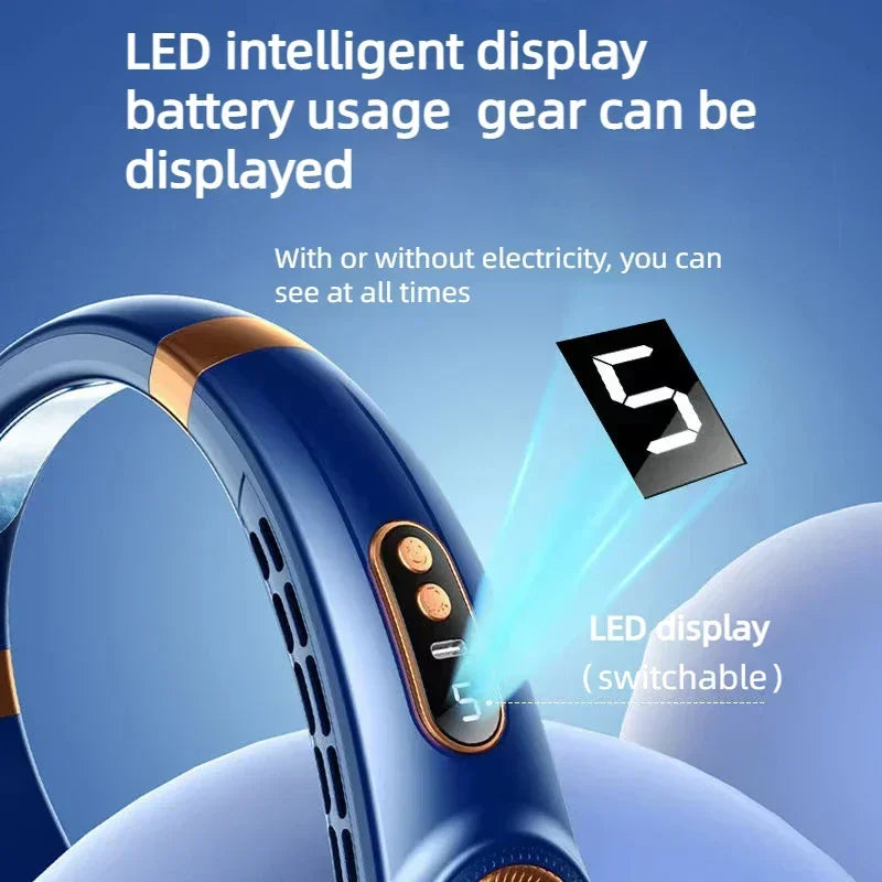Ventilateur Cou Portable LED - Batterie 4000mAh USB