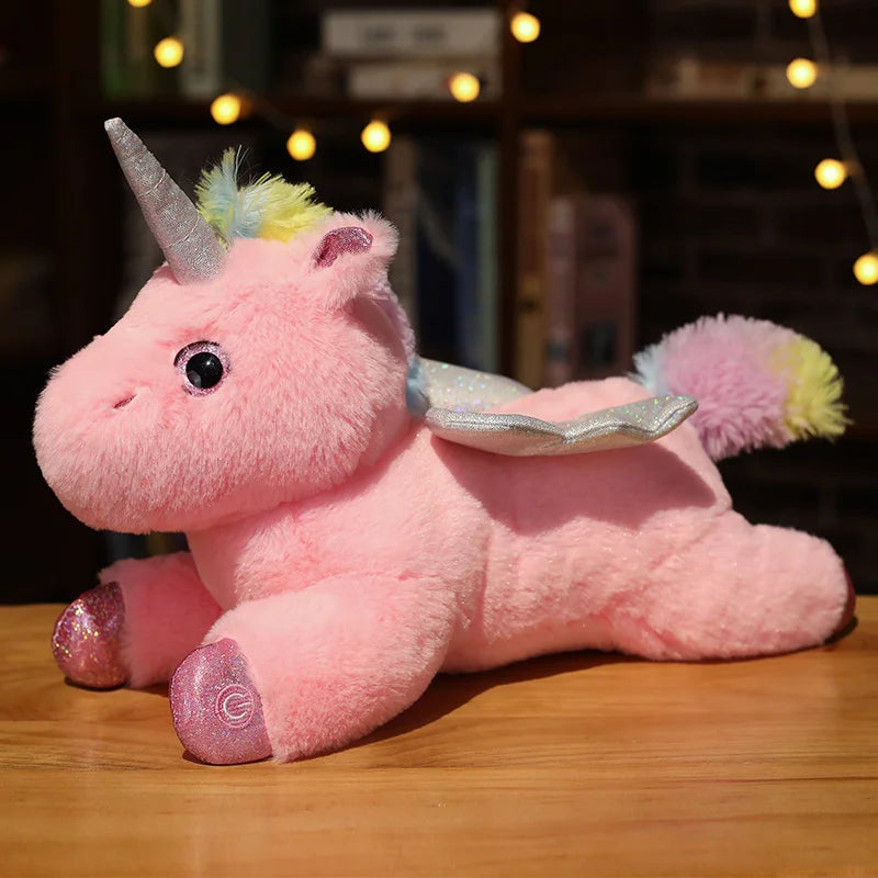 Oreiller Licorne Lumineux LED 38cm