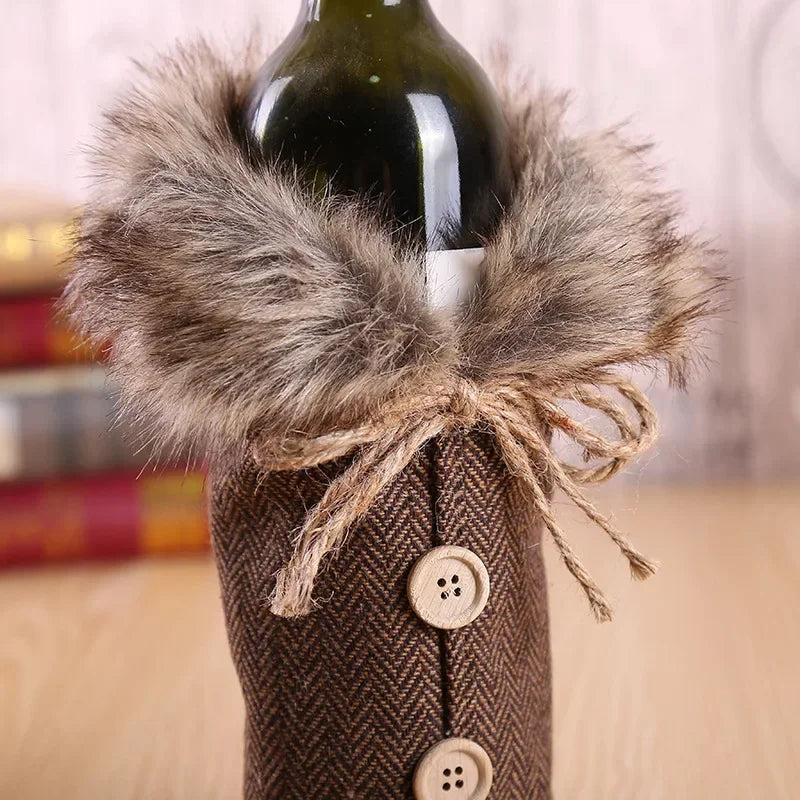 Couverture Bouteille Vin Noël 2025 - Votre Habillage Magique Festif