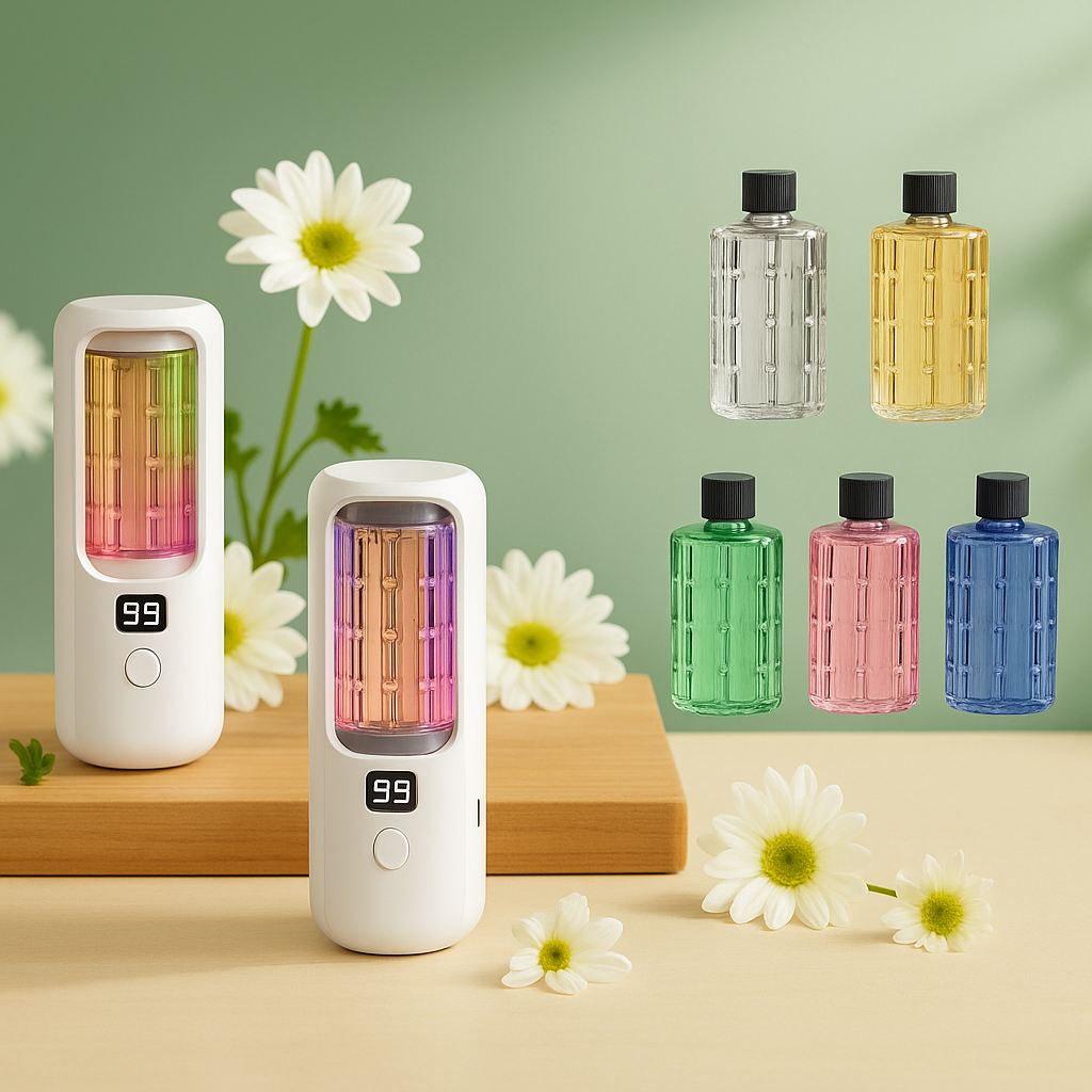 Collection diffuseurs et parfums colorés sans texte